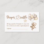 Carte D'accompagnement Teddy Ours Bébé Ours Baby shower Déchets Raffle (Devant)