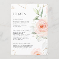 Teintes roses jolies détails de mariage géométriqu