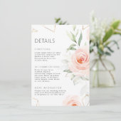 Carte D'accompagnement Teintes roses jolies nuances de rose détails de ma (Debout devant)