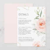 Carte D'accompagnement Teintes roses jolies nuances de rose détails de ma (Devant / Derrière)