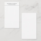 Carte D'accompagnement Tendance Moderne Simple Noir & Blanc Professionnel (Devant / Derrière)