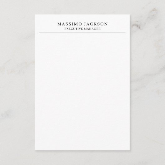 Carte D'accompagnement Tendance Moderne Simple Noir & Blanc Professionnel (Devant)