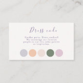 Carte D'accompagnement Tenue de mariage Pastel Script (Devant)