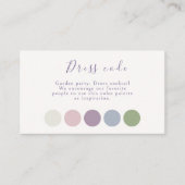 Carte D'accompagnement Tenue de mariage Pastel Script (Devant)