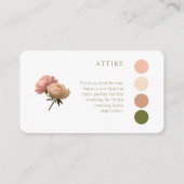 Carte D'accompagnement Tenue de mariage Rose Pâle | Code vestimentaire ma (Devant)