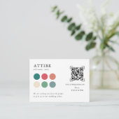 Carte D'accompagnement Tenue de mariage | Scan du code QR (Debout devant)