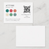 Carte D'accompagnement Tenue de mariage | Scan du code QR (Devant / Derrière)