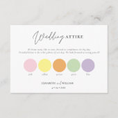 Carte D'accompagnement Tenue Mariage du Printemps pastel (Devant)