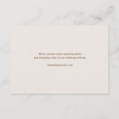 Carte D'accompagnement Tenues illustrées Couleurs de mariage & Code vesti (Dos)