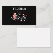 Carte D'accompagnement Tequila est ma Saint Valentin - Saint Valentin Alc (Devant / Derrière)