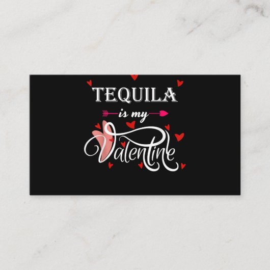 Carte D'accompagnement Tequila est ma Saint Valentin - Saint Valentin Alc (Devant)
