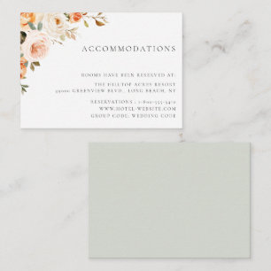 Carte D'accompagnement Terme Automne Floral Mariage Logements
