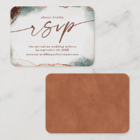 Terra Cotta Abstraite moderne Site Mariage RSVP