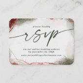 Carte D'accompagnement Terra Rosa Abstraite moderne Site Mariage RSVP (Devant)