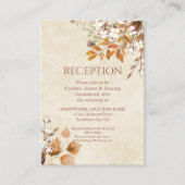 Carte D'accompagnement Terracotta Autumn quitte la réception Mariage de a (Devant)