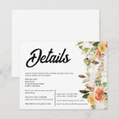 Carte D'accompagnement Terracotta Boho Autumn Floral Wedding (Devant / Derrière)