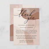 Carte D'accompagnement Terracotta Boho Beach Aquarelle Merci beige (Devant / Derrière)