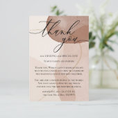 Carte D'accompagnement Terracotta Boho Beach Aquarelle Merci beige (Debout devant)