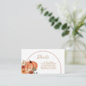 Carte D'accompagnement Terracotta Citrouille Boho Arch Détails floraux (Debout devant)