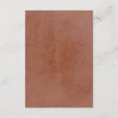 Carte D'accompagnement Terracotta et fleurs blanches Boho Détails du Mari (Dos)