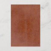 Carte D'accompagnement Terracotta et fleurs blanches Boho Détails du Mari (Dos)