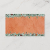 Carte D'accompagnement Terracotta Eucalyptus Burgundy Orange Floral (Dos)