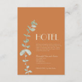 Carte D'accompagnement Terracotta Eucalyptus Deco Hôtel Mariage (Devant)