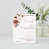 Carte D'accompagnement Terracotta Fall Floral Mariage moderne (Debout devant)