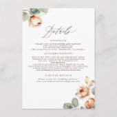 Carte D'accompagnement Terracotta Fall Flowers Élégant détails de mariage (Devant)