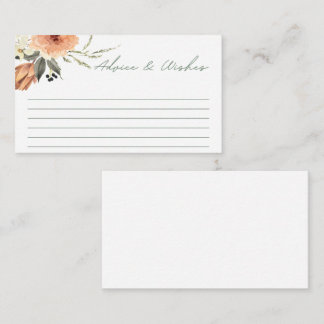 Carte D'accompagnement Terracotta Fleur conseil et souhaite la douche nup