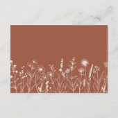 Carte D'accompagnement Terracotta Floral Fall Fleur sauvage Détails Maria (Dos)