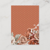 Carte D'accompagnement Terracotta Floral QR Code RSVP Site Mariage (Dos)