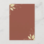 Carte D'accompagnement Terracotta & Gold Foliage Mariage botanique modern (Dos)