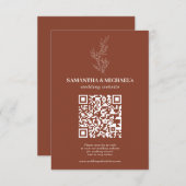 Carte D'accompagnement Terracotta Ivy Floral Qr Site Mariage (Devant / Derrière)