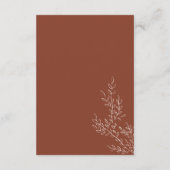 Carte D'accompagnement Terracotta Ivy Floral Qr Site Mariage (Dos)
