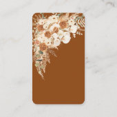 Carte D'accompagnement Terracotta lys Floral QR Code Détails du Mariage (Dos)