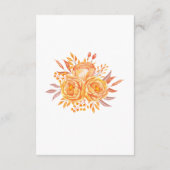 Carte D'accompagnement Terracotta Moderne Floral Rustique Mariage (Dos)