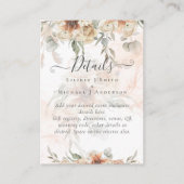 Carte D'accompagnement Terracotta Pampas Grass BOHO Mariage (Devant)