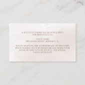 Carte D'accompagnement Terracotta Rust Flowers Boho Fall Hébergements (Dos)