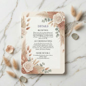 Carte D'accompagnement Terracotta Rustic Floral Boho 