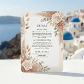 Carte D'accompagnement Terracotta Rustic Floral Boho 