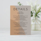 Carte D'accompagnement Terracotta Rustique Boho Arch Mariage moderne (Debout devant)