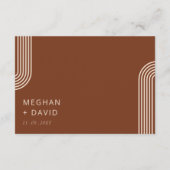 Carte D'accompagnement Terracotta Rustique Boho Arched Mariage moderne (Dos)