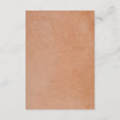 Carte D'accompagnement Terracotta Sage Green Blush Floral Détails du Mari (Dos)