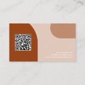 Carte D'accompagnement Terracotta Super Arch Retro RSVP QR code Mariage (Dos)