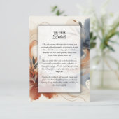 Carte D'accompagnement Terracotta Twilight and Navy Blooms Wedding (Debout devant)