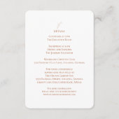 Carte D'accompagnement Terracotta White Wedding Détails Accueil (Devant)