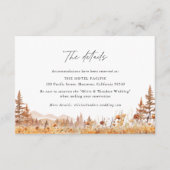 Carte D'accompagnement Terracotta Wildflower Mountain Wedding Hotel (Devant)
