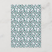 Carte D'accompagnement Terrazzo Bleu Moderne & Émeraude (Dos)