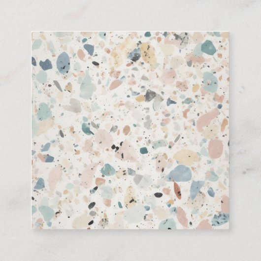 Carte D'accompagnement Terrazzo Motif Pastel QR Code Mariage en ligne (Dos)